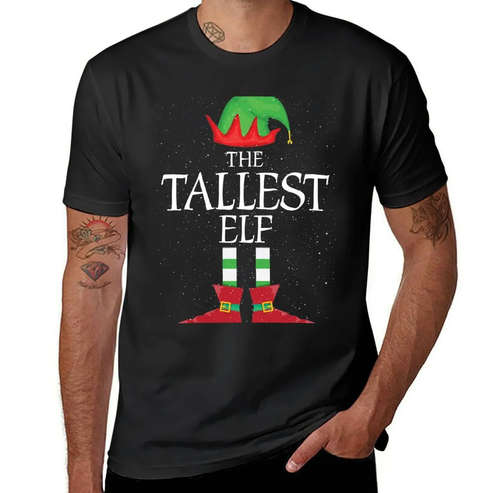 Tallest Elf Family Matching Christmas Group Funny Gift T-Shirt hippie clothes boys whites mens graphic t-shirts anime