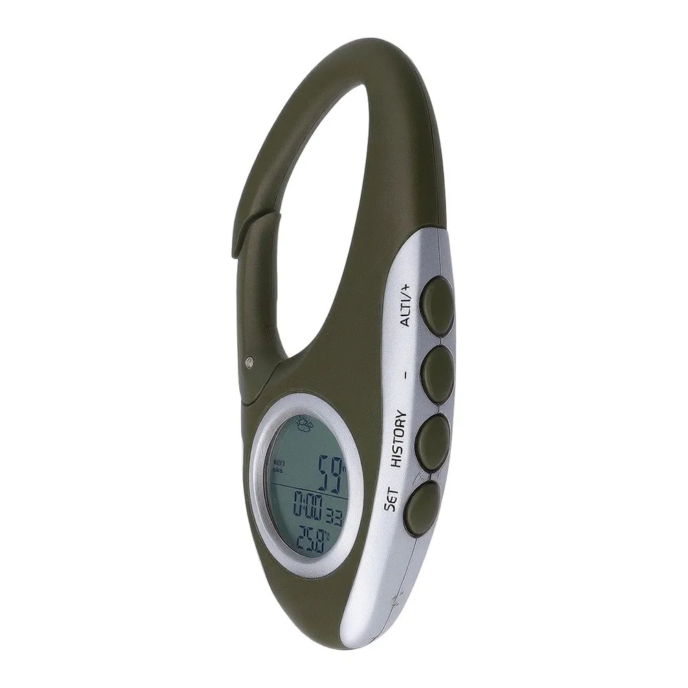 DS101 Compact Altimeter Barometer with Backlit Screen ABS Construction for Hiking Backpacking Altitude Pressure Temp