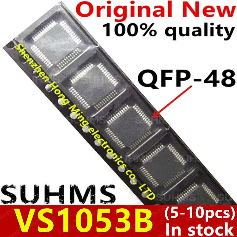 

(5-10piece)100% New VS1053B VS1053B-L QFP-48