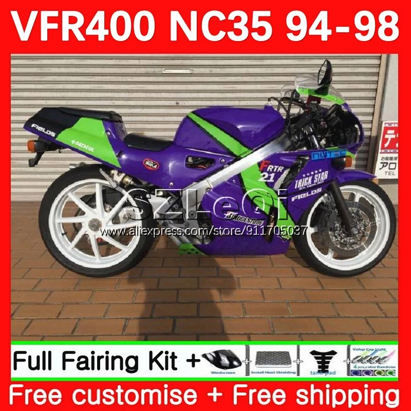 VFR400R For HONDA VFR400 RVF VFR 400 R RR 400R 94 95 96 97 98 65No.31 RVF400R Hot Purple NC35 1994 1995 1996 1997 1998 Fairing