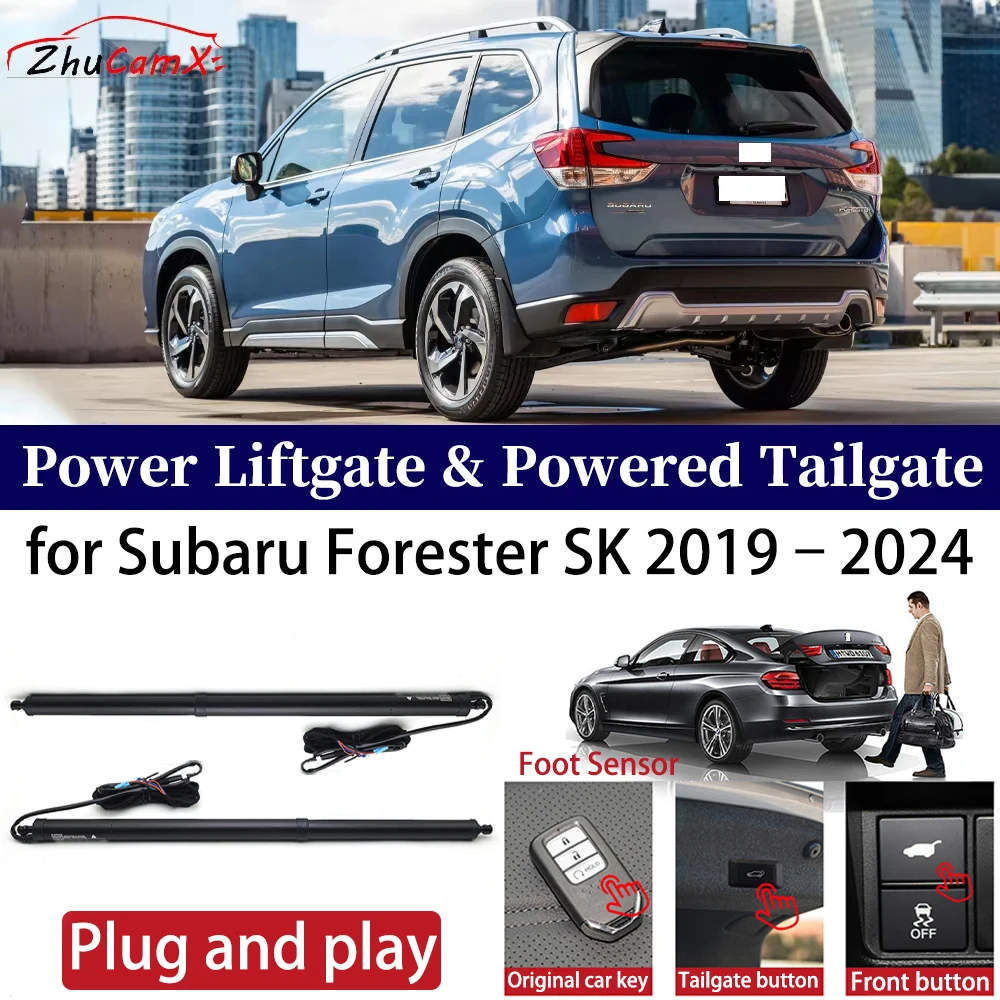 ZhuCamX for Subaru Forester SK 2019–2024 Car OEM Power Liftgate Automatic One-Click Powered Tailgate Strut opener Plug and play