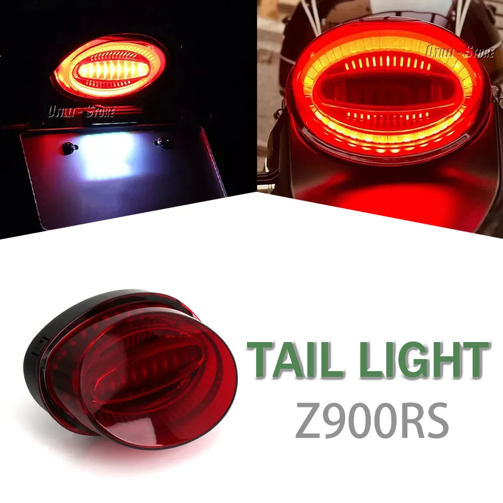 

For KAWASAKI Z900RS Z900 RS Z 900 RS 2018- Taillight Plug And Play Motorcycle LED Rear Warning Brake Light Waterproof Tail Light