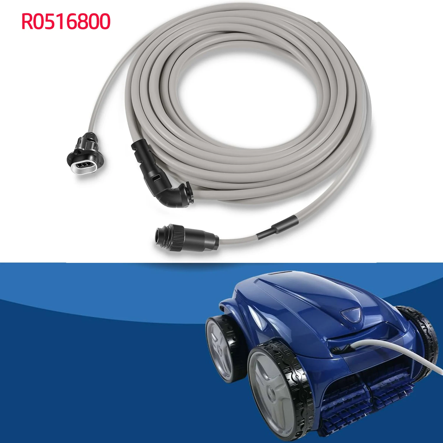 

Swimming Floating Cable Parts Kit R0516800 Fit for Zodiac Polaris 9300 9350 9400 9450 Sport Robotic Pool Cleaners ,60FT (18M)