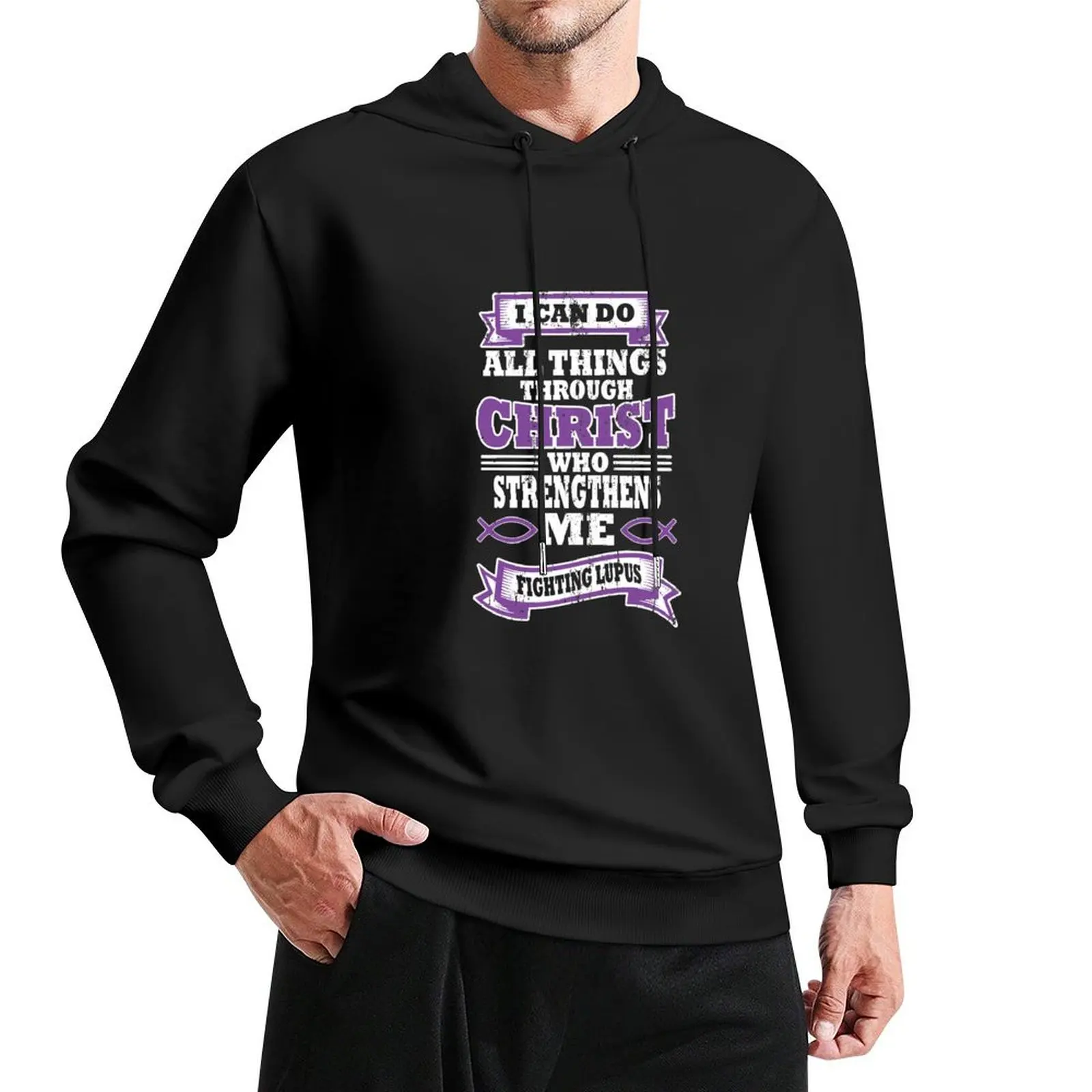 Lupus Awareness Church product for Christ print Pullover Hoodie korean style clothes winter clothes hoodie