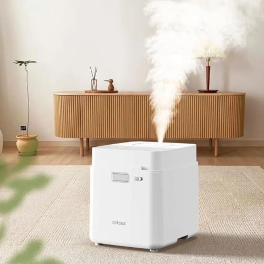 

Stainless Steel Humidifier Warm Mist Humidifier 3.3L/0.87Gal Steam Humidifier Large Room for Home 800 sq ft Easy to Clean Healt