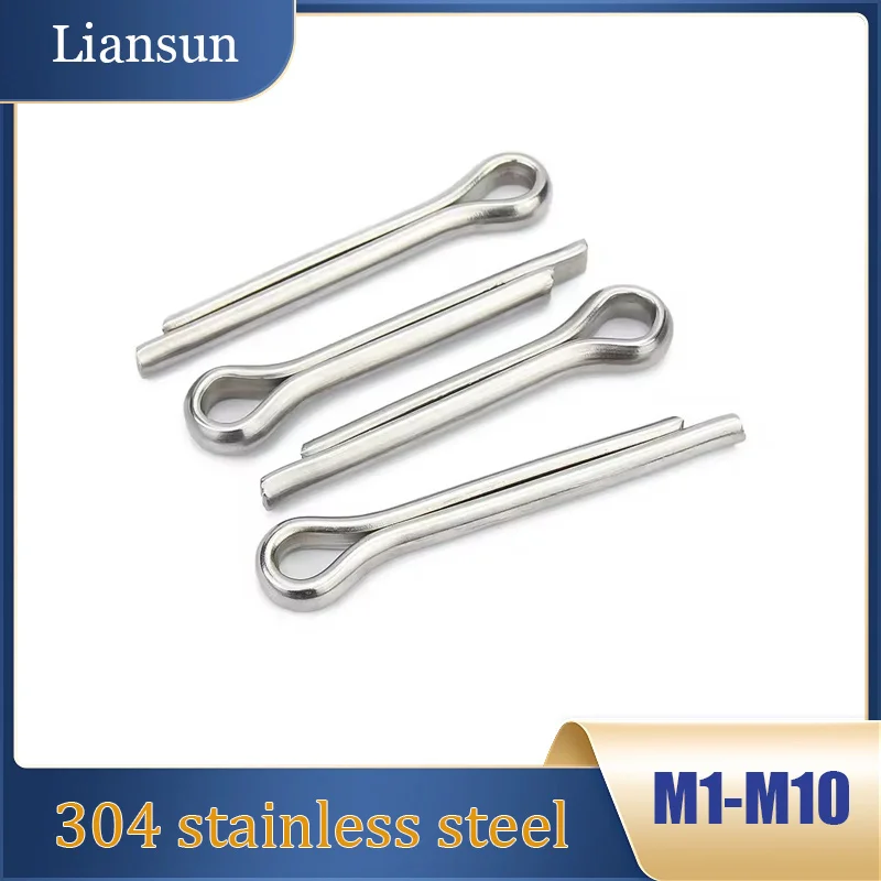 1-200pcs Split Pins Steel Fixings M1 M1.2 M1.5 M2 M2.5 M3 M3.2 M4 M5 M6 M6.3 M8 M10 304 Stainless Steel Length 8mm To 120mm