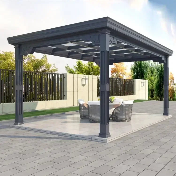 

Customized Motorized Outdoor Retractable Waterproof Sun Room Electric Opening Outdoor Outdoor Furniture Louver Roof Gazebo