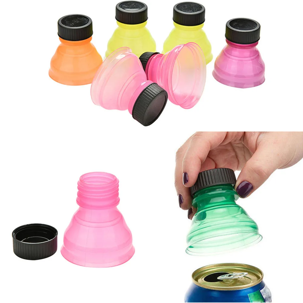 

6PCS Can Dust Seal Lids Flip Bottle Top Lid Protector Snap On Soda Bottle Cap Protector Beer Beverage Can Cap