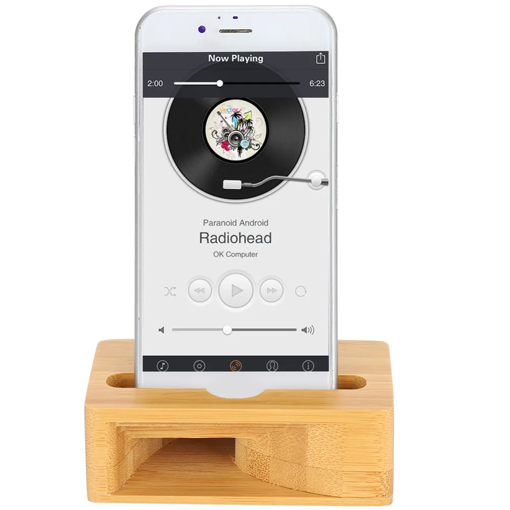 

10x6x3cm Bamboo Phone Amplifier Bamboo Wood Sound Amplification Wood Sound Amplifier Echo Resonance Amplifier Home Use