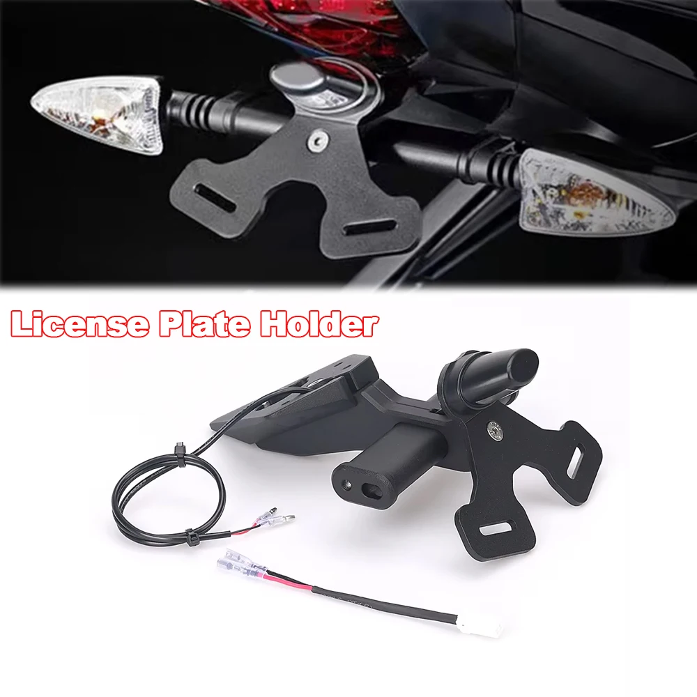 

Motorcycle Rear Short Tail Stock Tidy License Plate Holder Tailstock Bracket Kit For Street Triple 765 R/RS/S 675 Daytona 675 /R