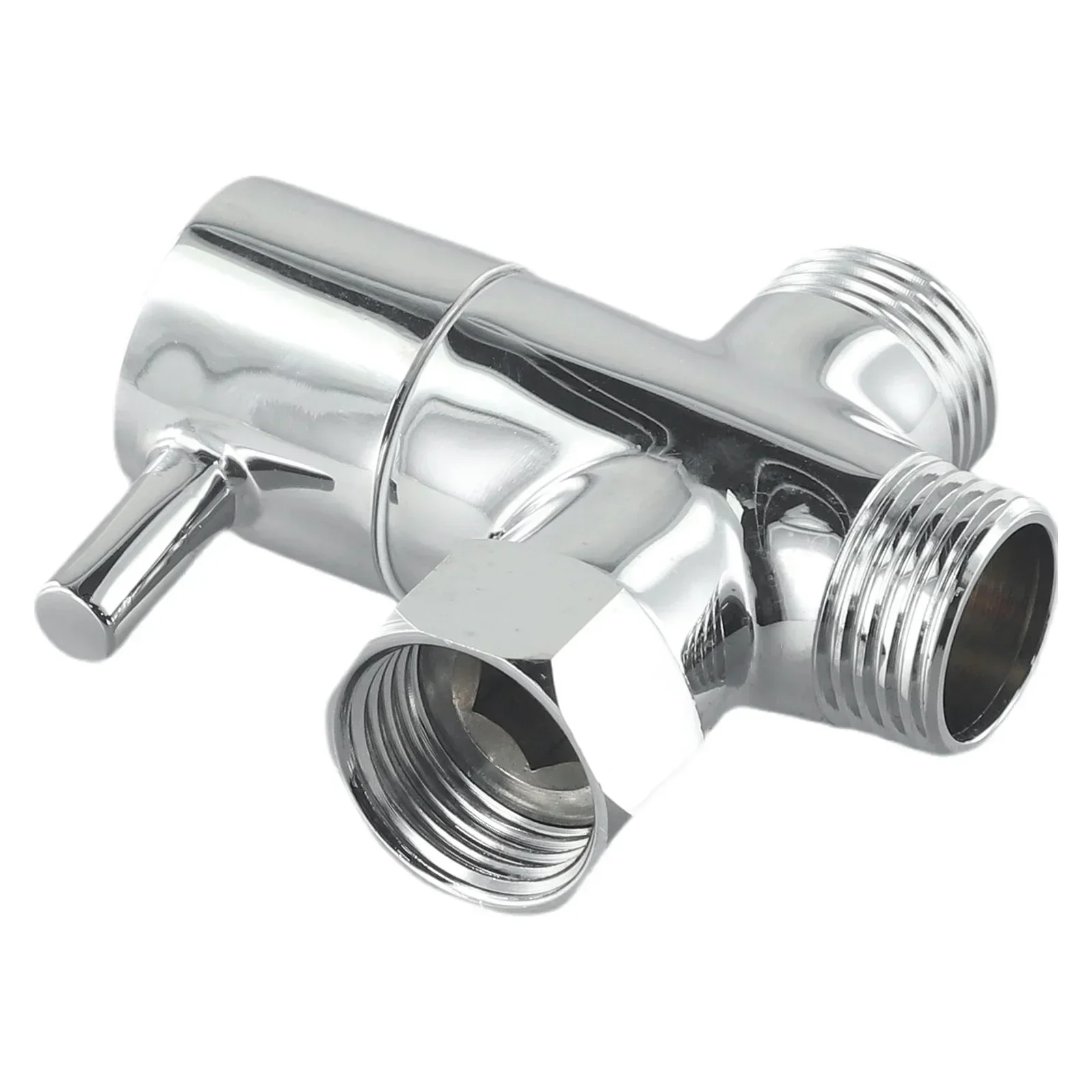 3-Way Diverter Valve Home Kitchen 1pcs Mixer Tap 4-points Shower Head Angle Valve T-Adapter G1/2in Water Brass