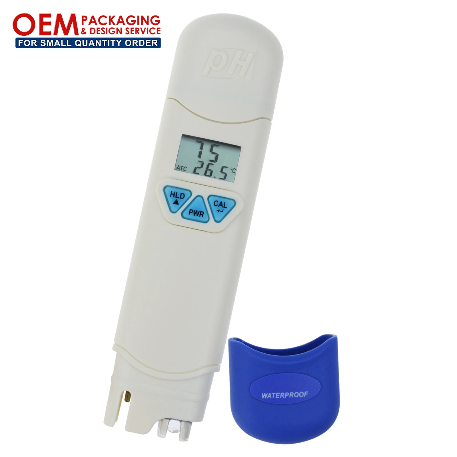 

Type 5 acidity meter temperature tester with IP67 waterproof ATC for use in aquariums, swimming pools, laboratories, car washes