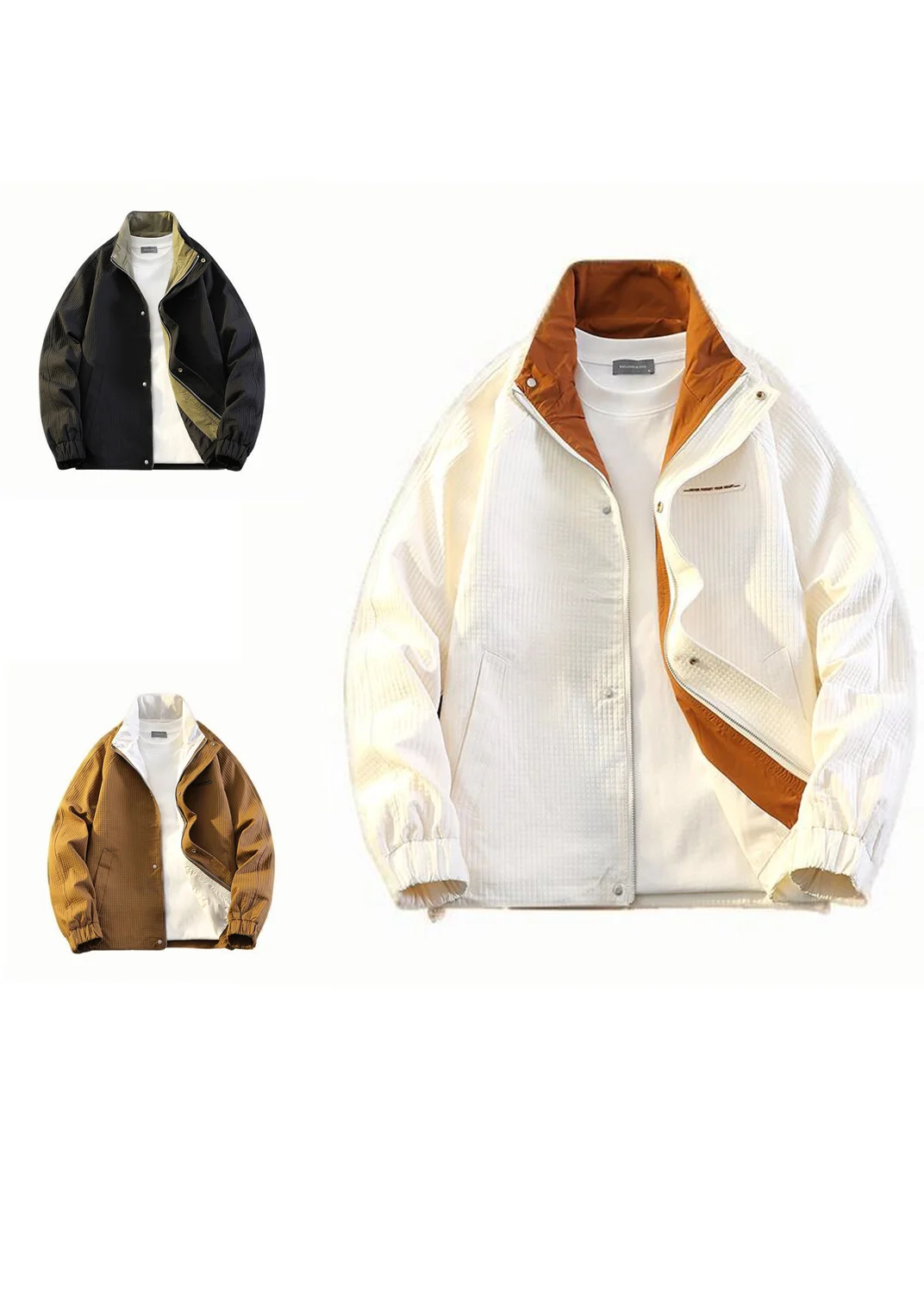

ZG 2025 Spring and Autumn New Men's Stand Collar High-end Light Luxury Fashion Coat Simple Casual All-match Youth Tops Jacket