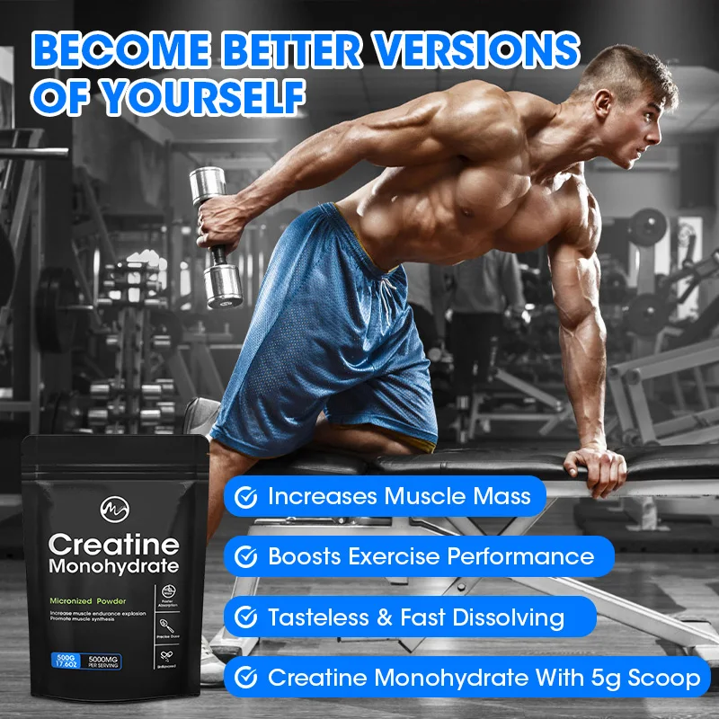 Creatine Monohydrate Energy Supplements Whey Proteins for Muscle Mass Workout Recovery Man Women Nutritional Supplement