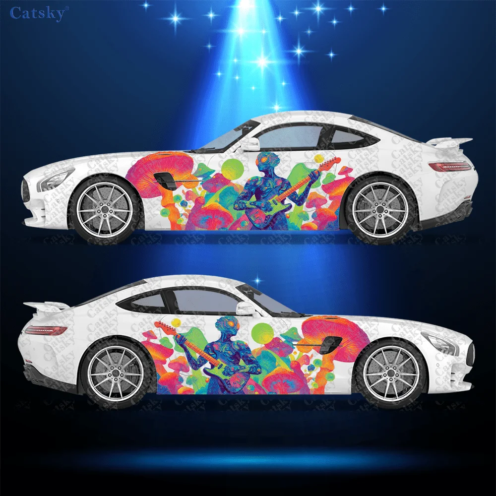 2-adesivi-per-auto-con-alieni-chitarristi-resistenti-anti-sbiadimento-valorizzano-la-bellezza-del-tuo-veicolo-con-un-design-artistico-audace-rivestimento-in-vinile-per-auto