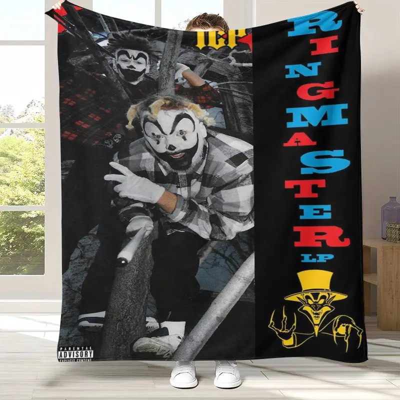 ICP Rap Metal Insane Clown Posse Juggalo Flannel Blanket,Ultra Soft Warm Plush Throw for Home Bedroom Bed Sofa Camping Picnic