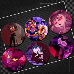 Popular Anime Helluva Boss Button Pin Cartoon Stolas Character Badge Round Brooch Bag Clothes Jewelry Accessories Fans Gifts