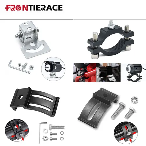 Piezas de soportes para foco de faro de motocicleta, abrazadera de esponja, Kit de montaje de soporte de luz Led para ATV, camión, Dirt Bike, accesorios para SUV