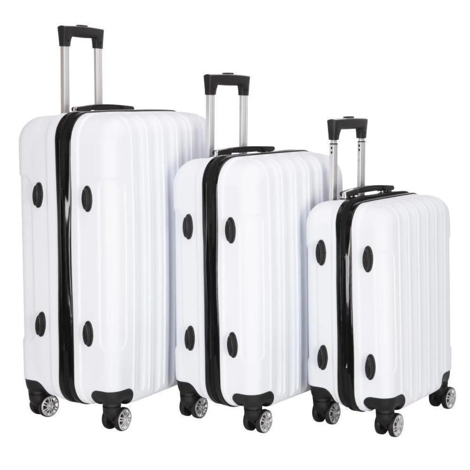 

3Pcs Luggage Set ABS Trolley Spinner 20" 24" 28" Suitcase Hard 20" 24" 28" White United States