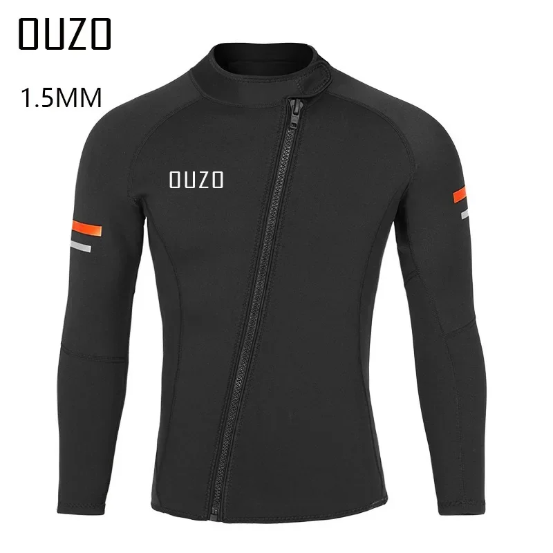 

1.5mm Diving Suit Men's and Women's Long-sleeved Diving Top Split Sun Protection Surf Suit Jellyfish Suit Winter Swimsuit