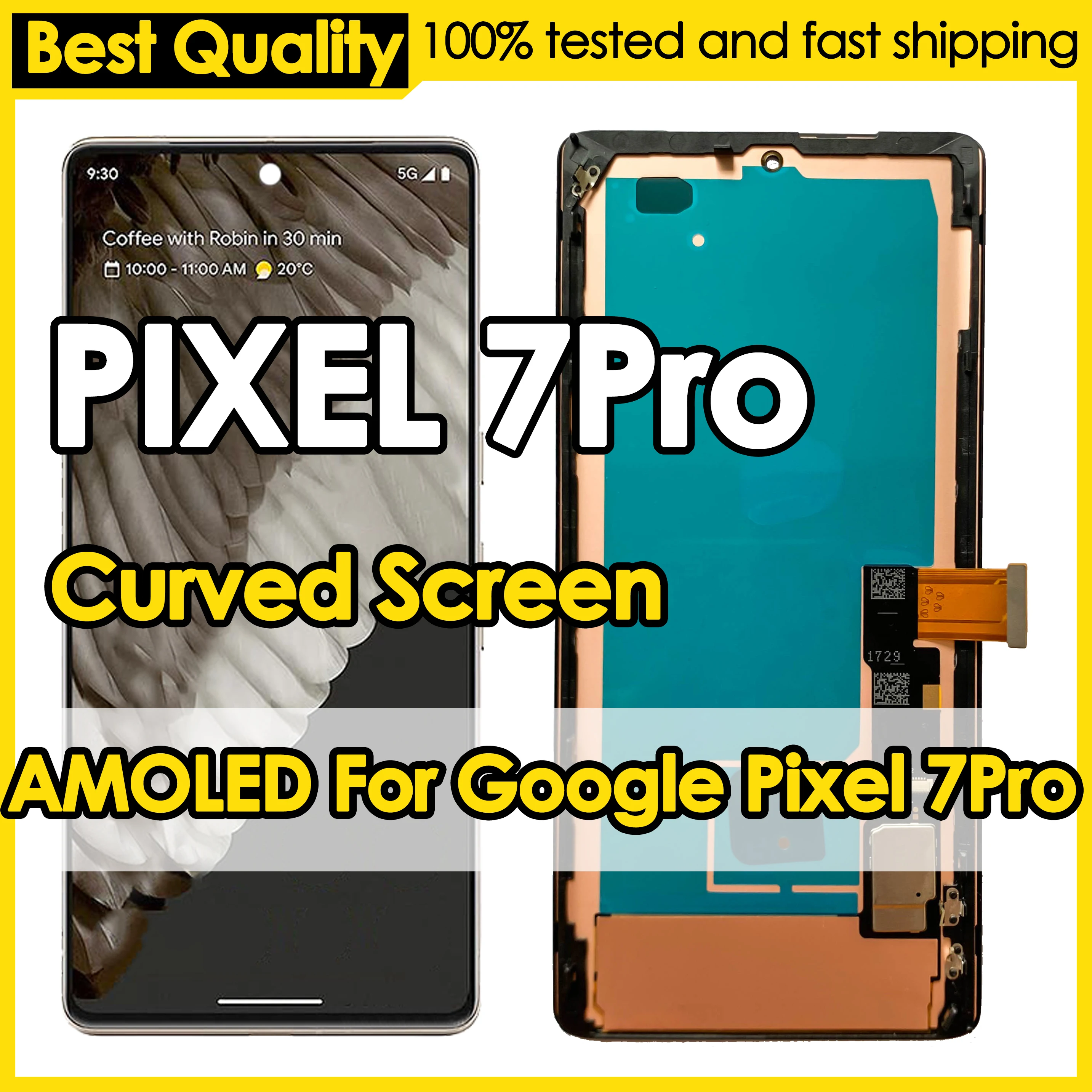 

AMOLED For Google Pixel 7 Pro LCD Display GP4BC, GE2AE, GFE4J Digitizer Assembly Touch Screen Replacement Repair Wholesale