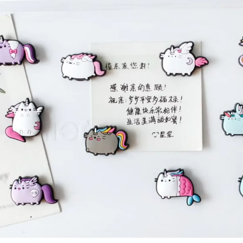 Pusheen Refrigerator Magnets Anime Cartoon Character Derivative Peripherals Fridge Magnet Stickers Interior Decorations Gifts