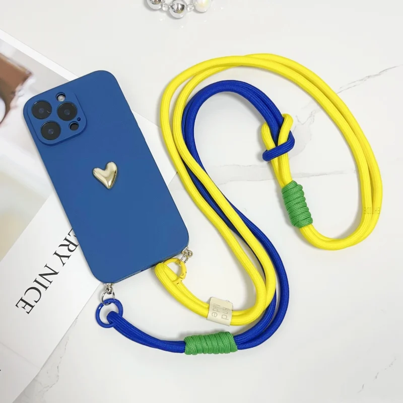 Etui z paskiem na ramię do Xiaomi Redmi 17 15 15C Note 14 Pro Plus 13 14C 13C Mi 17T 15T, odporna na wstrząsy, zabezpieczająca przed zgubieniem, z motywem serca — zdjęcie produktu 6