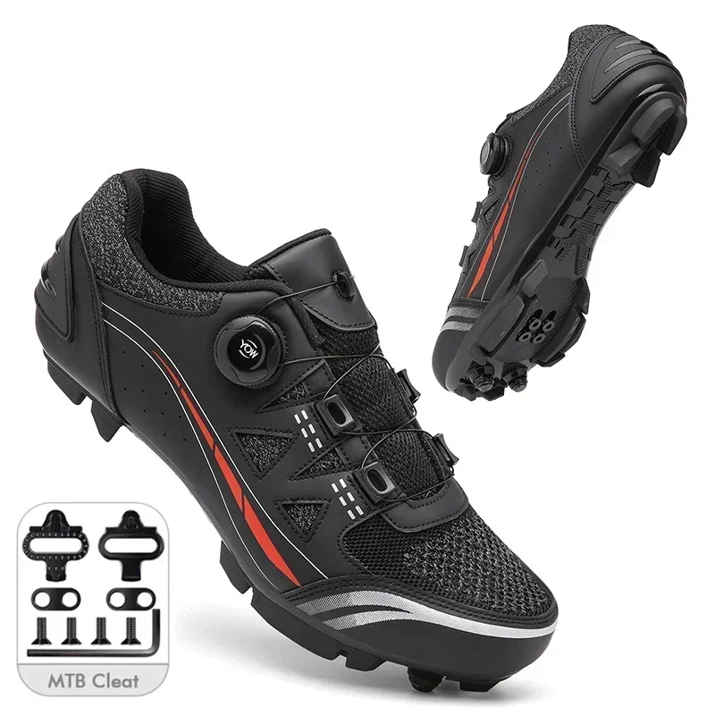 Men cycling shoes mtb bike sneakers cleat Non-slip Men's Mountain biking shoes Bicycle shoes spd road footwear speed Spd Pedal