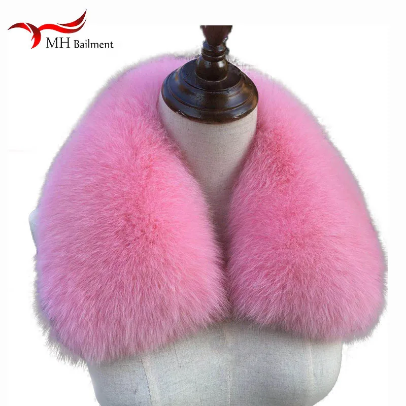 Oversized fox fur collar winter real fox fur male female ladies down jacket coat fur collar bib universal wild 100% fur scarf