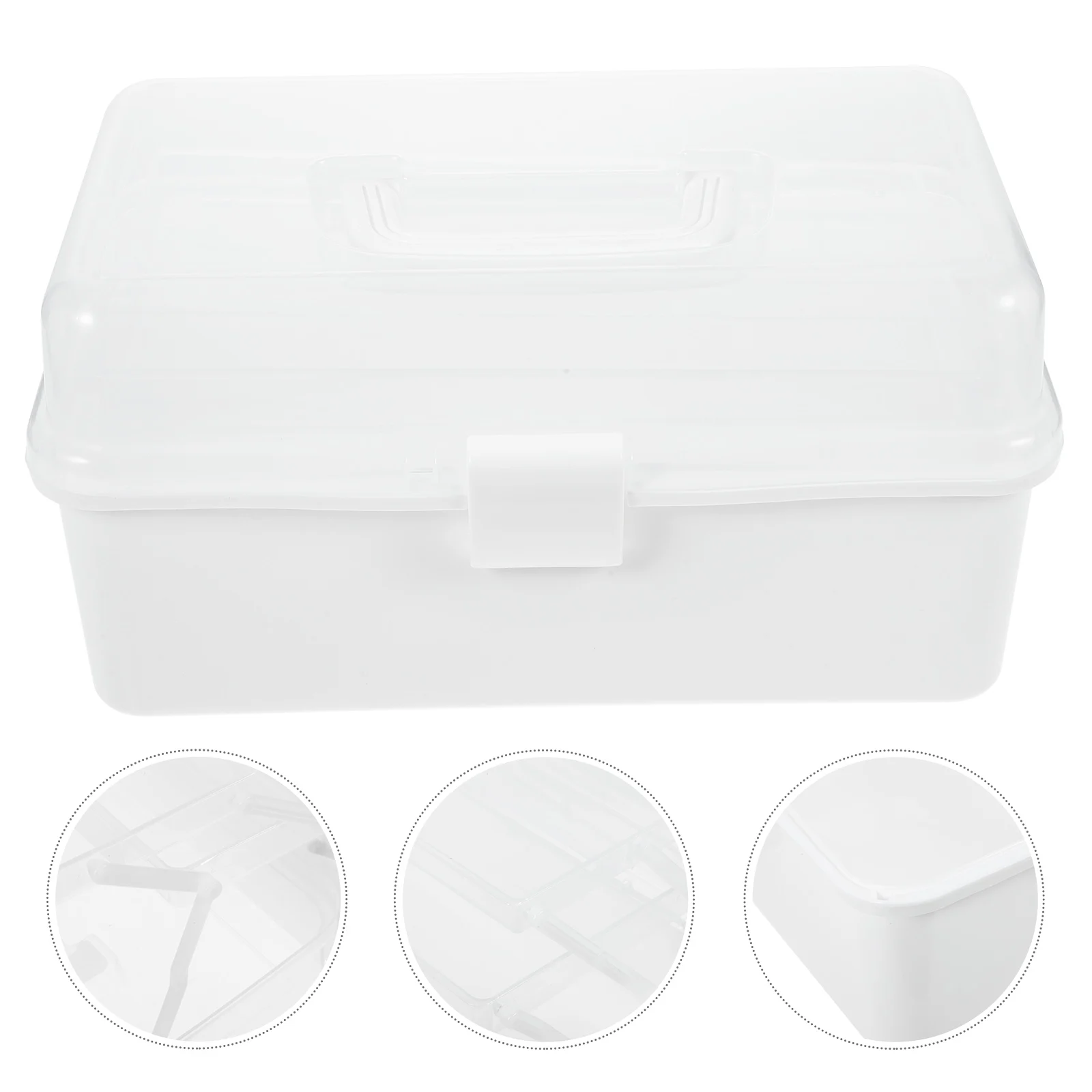 

Multifunctional Storage Box 3 Layer Pp Material Large Capacity Handle Portable Plastic Container For Home Office Medicine Sewing