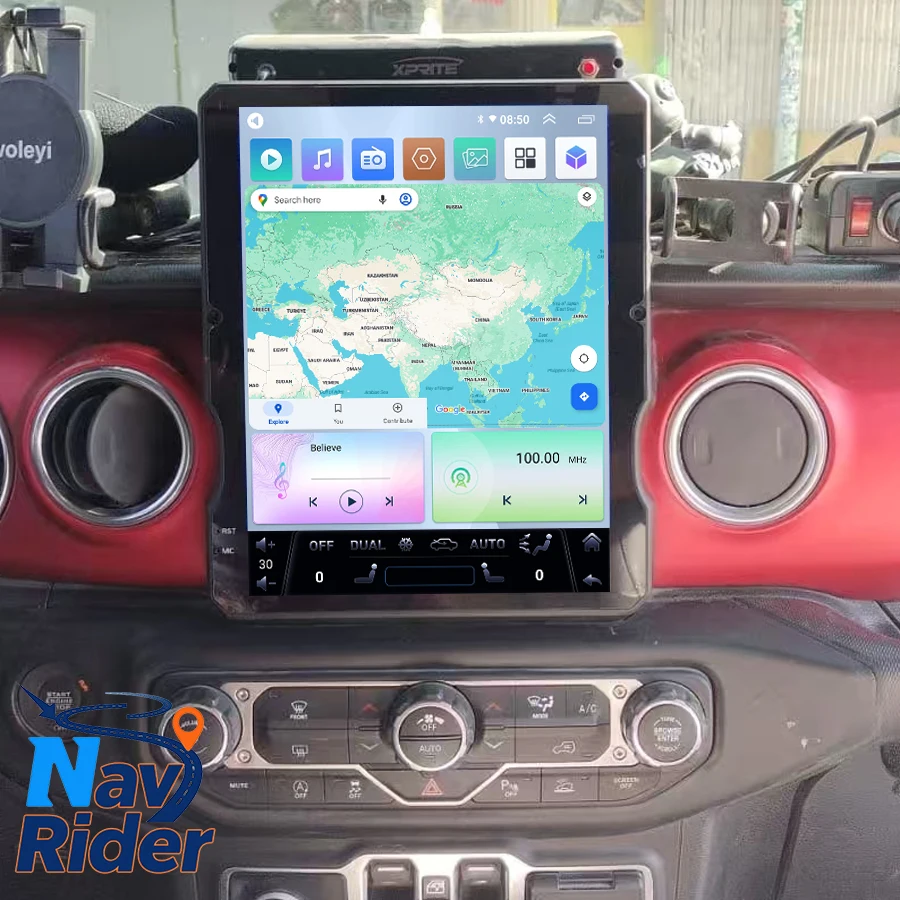 Android Screen Navigation 12.1inch For Jeep Wrangler JL Gladiator Pickups JT 2018-2023 Multimedia Player Stereo Car GPS 4G WiFi