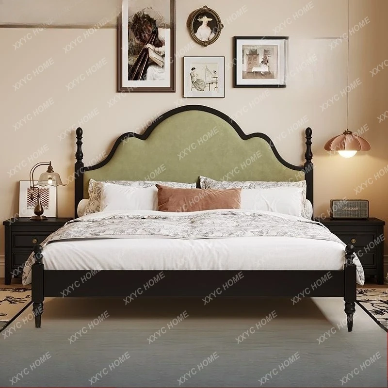 DD retro 1.5 meters home master bedroom 1.8 meters double bed medium antique storage bedside