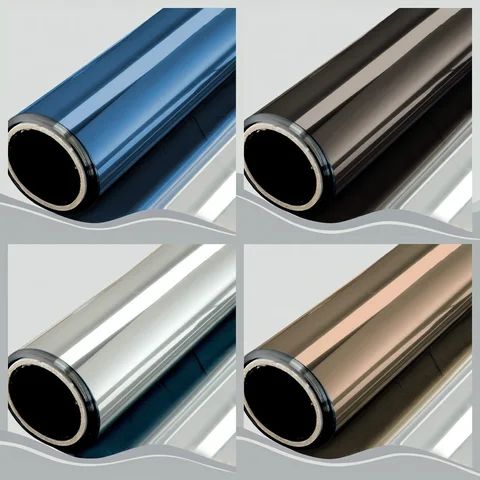 2M One Way Mirror Window Film Reflective Self-adhesive Glass Film Vinyl Anti UV Heat Control Sun Blocker Tinted Window Stickers