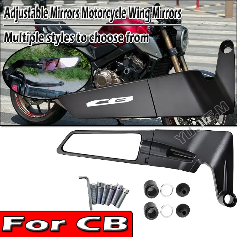 

For CB CB190R CB190SS CB300F CB400 CB500F CB650F CB650R Stealth Winglets Rearview Mirrors Kits Motorcycle Side View Mirror