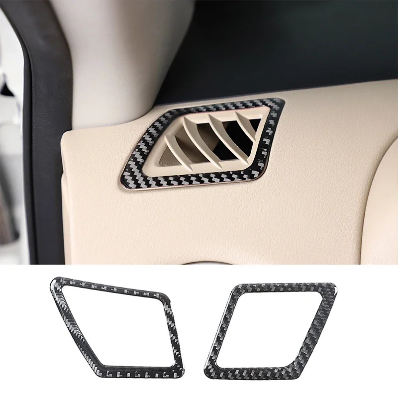 For 2013-2018 Nissan Pathfinder Soft Carbon Fiber Car Dashboard Side Air Vent Sticker Car Decoration Accessories 2Pcs