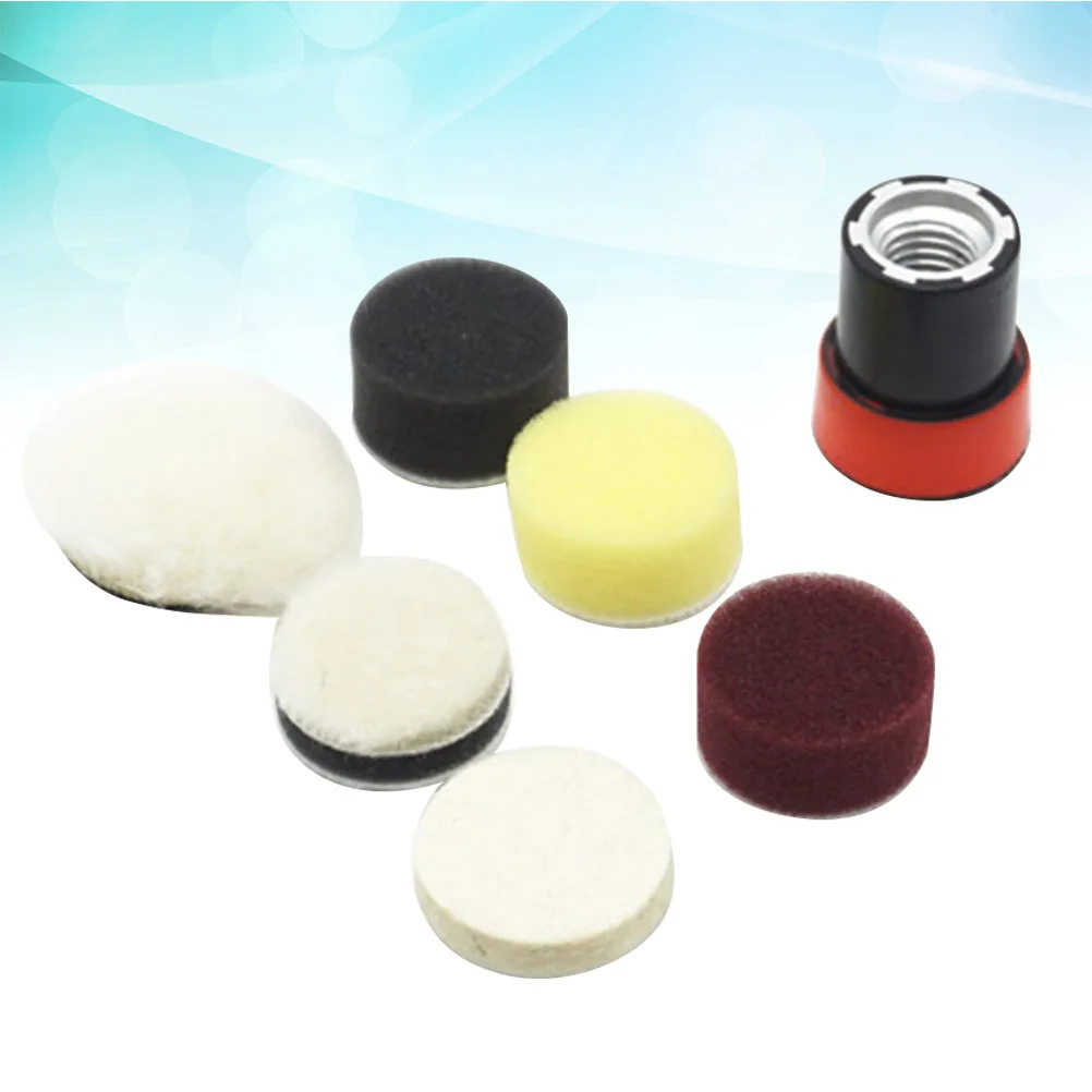 

7pcs 1.2 Inch Polishing Sponge Pads Kit Self Adhesive Buffing Pads For Car Waxing Polishing Sealing Surface Fine Medium Rough
