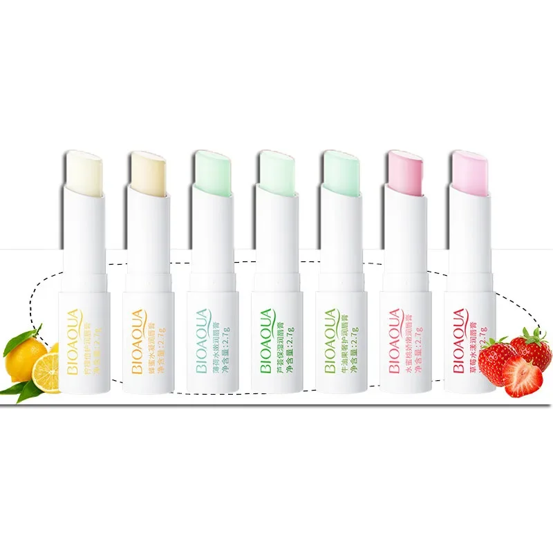 Aloe Strawberry Lip Balm ไม่ใช่เรื่องง่ายที่จะจางหายไปลิปสติก Peach Moisturizing Moisturizing Lasting Color และ Moisturizing Lip Balm