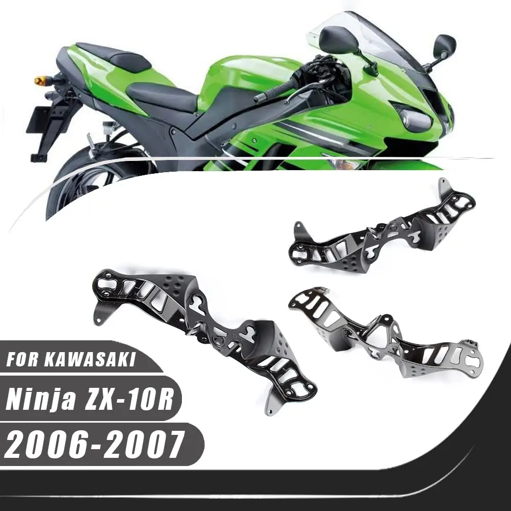 

Motorcycle Front Headlight Bracket Headlights Upper Fairing Stay Bracket For 2006-2007 Kawasaki Ninja ZX-10R ZX10R ZX 10R 2006