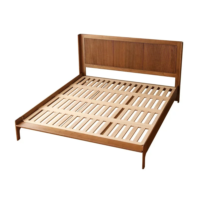 American country log retro big bed big backrest small apartment bed