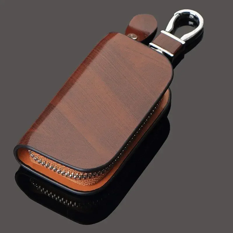 Leather Car Key Cover Case For Changan Genesis Honda Peugeot Geely Dodge MG Fiat Toyota JAC Chrysler Key protective cover