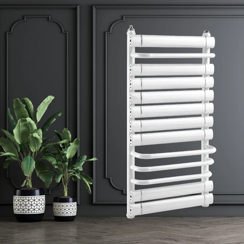 Beautiful Copper Aluminum Alloy Anti-Corrosion Wall-Mounted Radiator Hot Water Design HVAC Systems Bathroom Drying Towel Rack