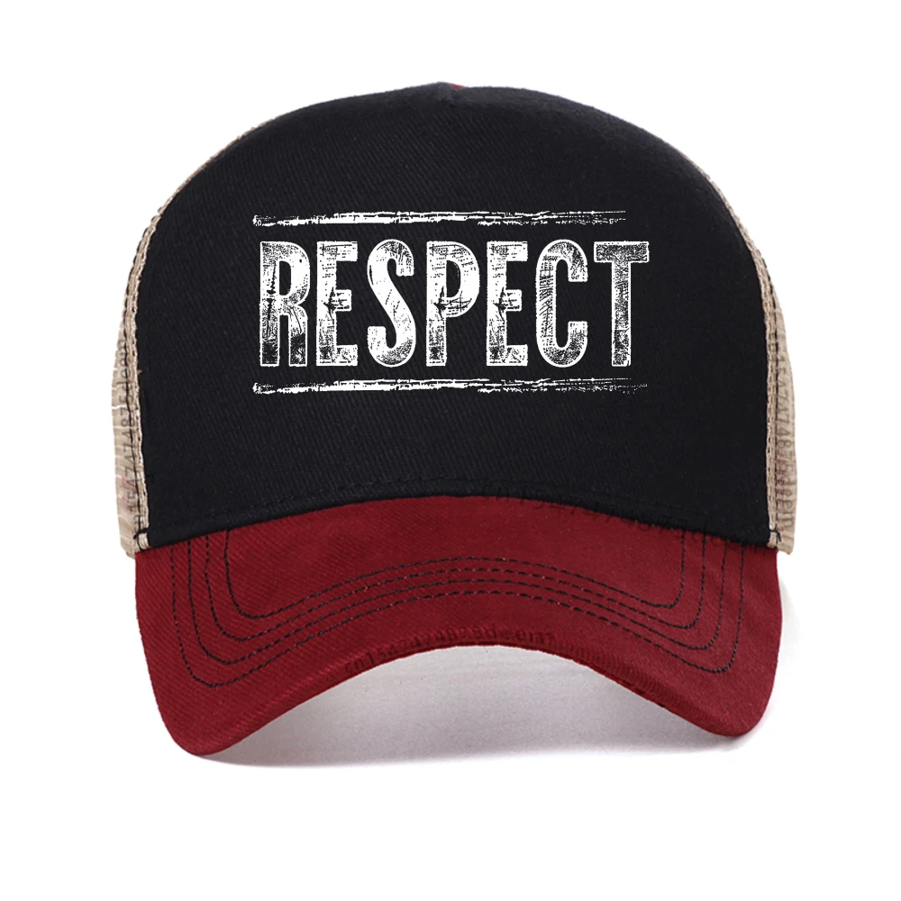 

RESPECT The Locals Surf For Life Print baseball cap Man Hip Hop hat fashion Summer outdoor adjustable mesh breathable Truck hat