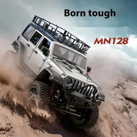 Mn128 1/12 Scale 4WD RC Car Jeep Model with LED Lights 2.4G Remote Control Off-Road 4X4 Climbing Electric Toy Truck for Boys