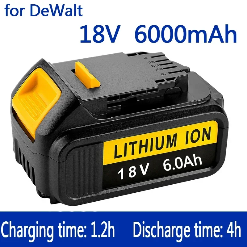 for DeWalt 18V Battery Tools 6.0Ah DCB200 DCB184 DCB181 Replacement Li-ion Battery for DeWalt MAX XR power tool lithium Battery