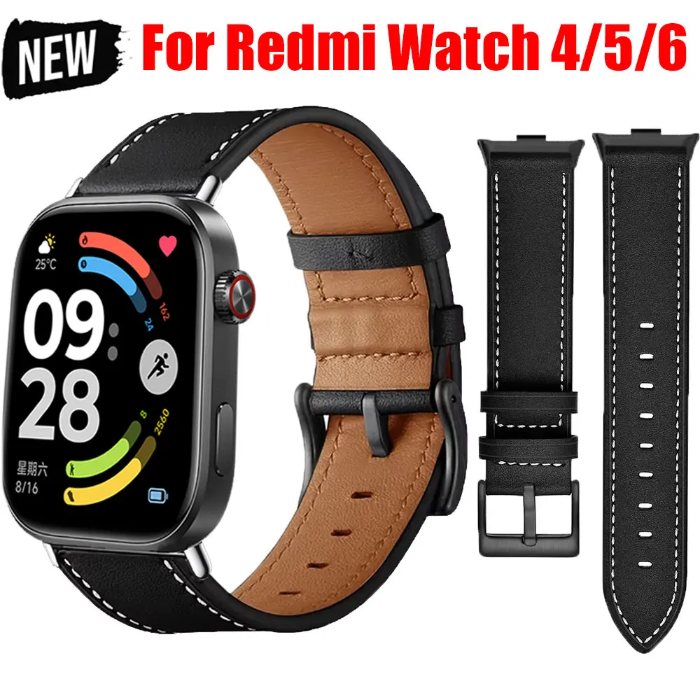 Vintage Strap For Redmi Watch 4 5 6 Watchband Leather Bracelet For Mi Band 8pro 9pro Wristband Correa Replaceable Accessories