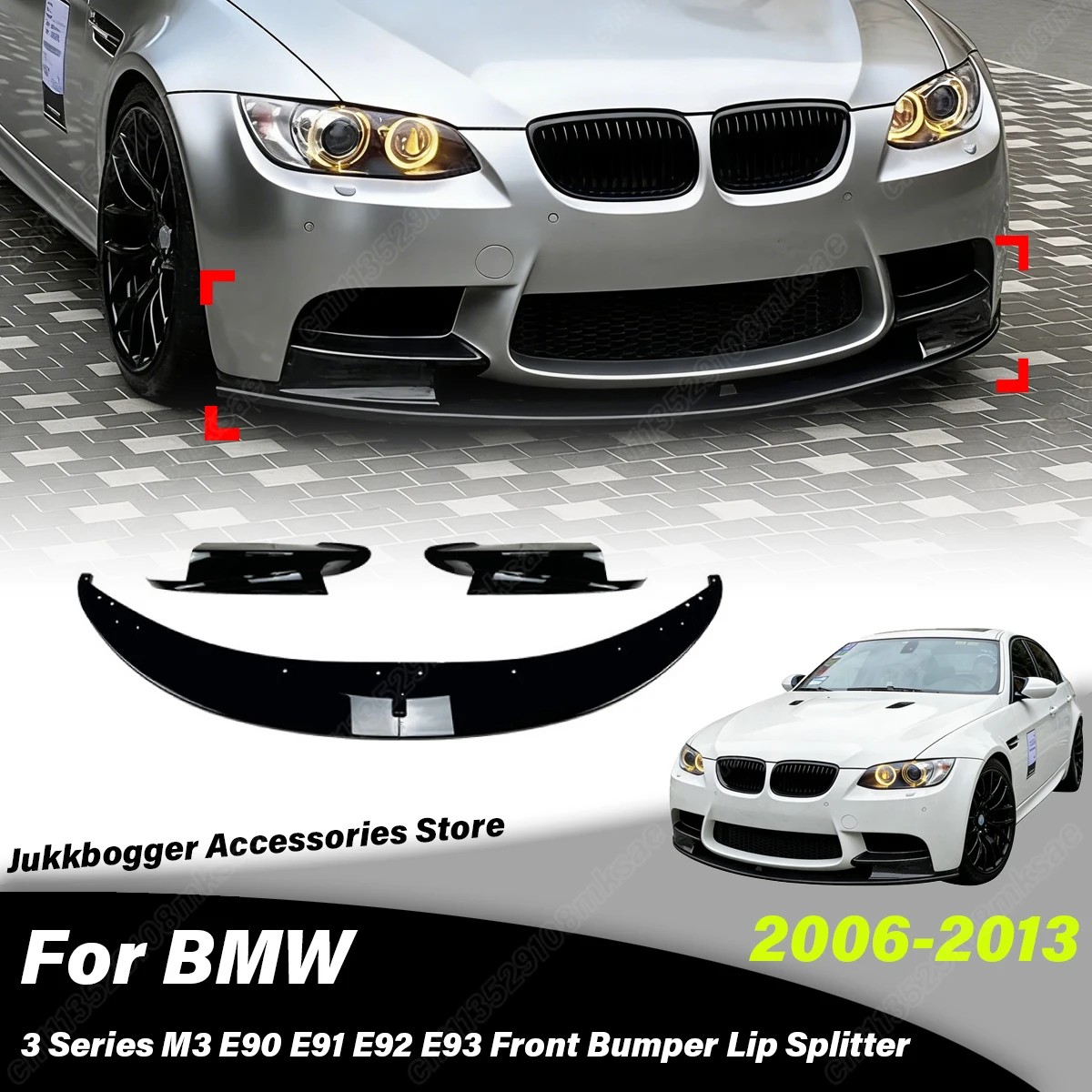 

For BMW 3 Series M3 E90 E91 E92 E93 2006 2007 2008 2009 2010 2011 2012 2013 Car Front Bumper Spoiler Lip Splitter Decoration Kit