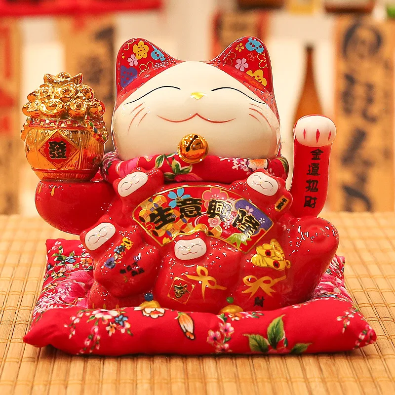 

Lucky Cat Ornament открывает магазинную стойку регистрации, автоматическое встряхивание, домашний интерьер, украшение для гостиной, движущиеся новые подарки для дома