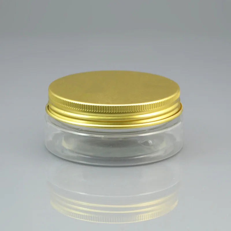 50grams clear PET Jar pot pink white gold lid cream mask gel essence gel mlisturizer emulsion wax skin care cosmetic packing