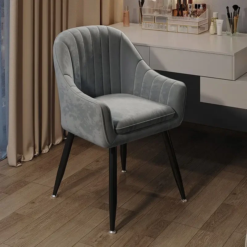 

Chairs Makeup Chair for Book Desk Nordic Luxury Dining Chairs Leisure Backrest Vanity Stool Manicure Sillas Chairs for Bedroom