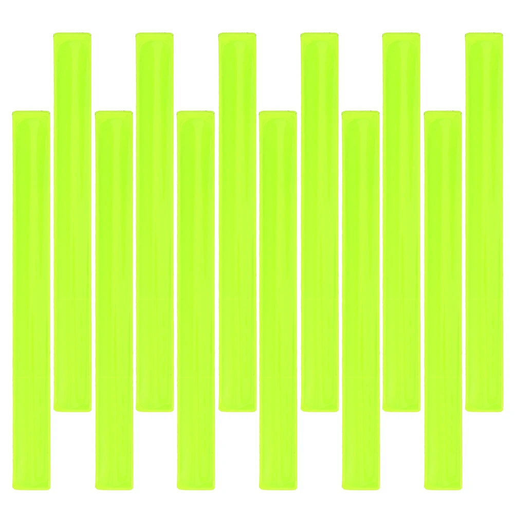 

12Pcs Reflective Slap Bands High Visibility Safety Wristbands for Running Cycling Night Outdoor Sports Reflective Gear